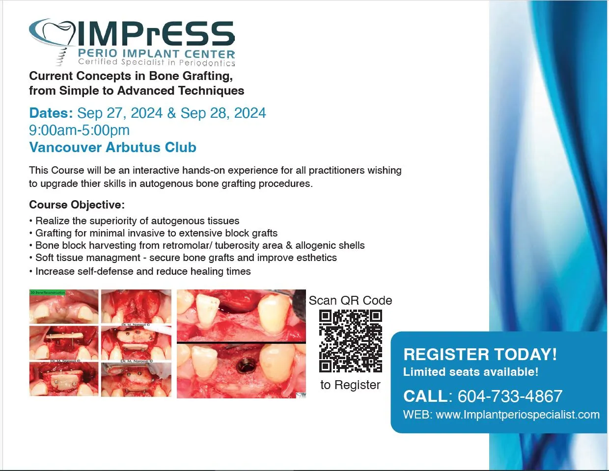 Bone Graft Course in Vancouver BC